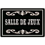 Plaque de porte en métal Salle de jeux Plaque de porte en métal Salle de jeux