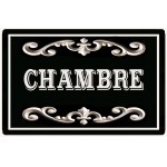 Plaque de porte en mtal Chambre