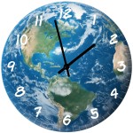 Horloge en verre terre 29 cm Horloge en verre terre 29 cm