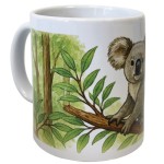 Mug en c�ramique koala nature 350 ml � Illustration for�t � CBKr