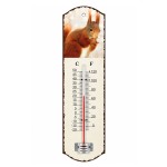 Thermom�tre mural �cureuil en m�tal 26,8 cm