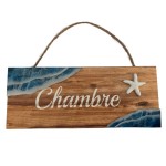 Plaque de porte chambre style bord de mer