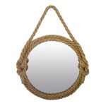 Miroir rond avec cordage  32 cm