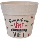 Cache pot en bambou citation quand on sme