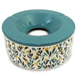 Grand cendrier turquoise type marocain géant en céramique