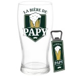 Set Verre  Bire et dcapsuleur - Papy