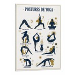 Cadre postures de yoga en toile imprim�e 40 x 60 cm