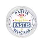 Cendrier en verre Pastis par temps bleu � 10,5 cm