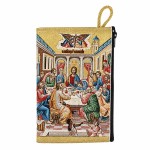Porte-monnaie religieux La C�ne zipp� 14,5 cm