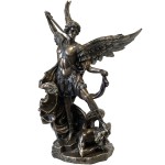 Statue Saint Michel de couleur bronze