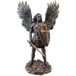 Statuette Saint Michel de couleur bronze