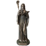 Statuette Saint Benoît de couleur bronze