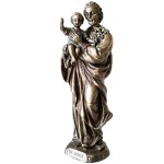 Statuette Saint Joseph de couleur bronze