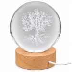 Lightmeup veilleuse LED 3D arbre de vie en verre 13 cm