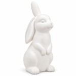 Lampe � poser lapin blanc en porcelaine - 24 cm