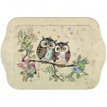 Mini plateau rectangulaire le couple de Chouettes Mini plateau rectangulaire le couple de Chouettes