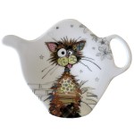 Soucoupe pour sachet de thé chat ziggy the kook