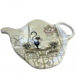Soucoupe pour sachet de thé chat café parisien