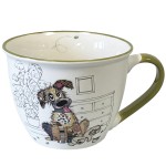 Bol avec anse en porcelaine chien 550 ml - Collection Kook