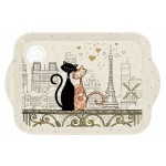 Mini plateau chats amoureux Paris m�lamine 20,8 cm