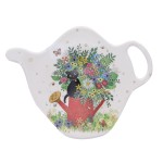 Soucoupe pour sachet de thé chaton sur l'arrosoir