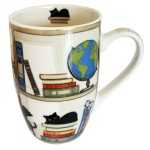 Tasse XL en porcelaine chaton bibliothque 490 ml