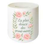 Tirelire la plus douce des grand-m�res en c�ramique 9,5 cm