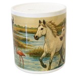 Tirelire camargue en c�ramique 9,5 cm