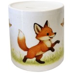 Tirelire renard en c�ramique 9,5 cm