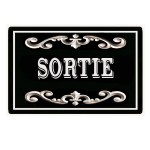 Plaque m�tal Sortie � Plaque de porte d�corative � 15 x 10 cm