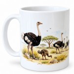 Mug autruches savane africaine en c�ramique 300 ml