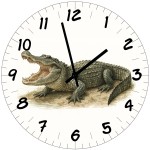 Horloge murale crocodile en verre 29 cm
