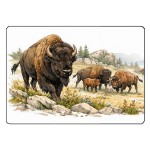 Planche � d�couper verre bisons 28,5 x 20 cm
