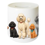 Tirelire caniches en c�ramique 9,5 cm