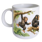 Mug en céramique chimpanzés 35 cl Cbkréation Mug en céramique chimpanzés 35 cl Cbkréation