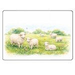 Planche � d�couper verre moutons 28,5 x 20 cm
