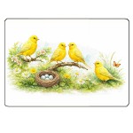 Planche � d�couper verre canaris 28,5 x 20 cm