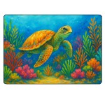 Planche � d�couper verre tortue marine 28,5 x 20 cm Cbkr�ation
