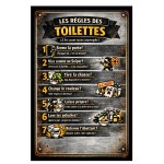 Plaque m�tal pri�re des toilettes 30,5 � 20 cm