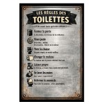 Plaque m�tal pri�re des toilettes ver 2 30,5 � 20 cm