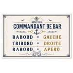 Plaque d�corative commandant de bar 30,5 x 20 cm