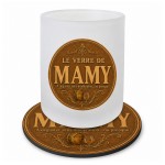 Verre Mamy 280 ml avec Sous-Verre Assorti Cadeau Grand-M�re