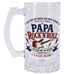 Chope � Bi�re Papa Rock�n�Roll 480 ml Cadeau Musique
