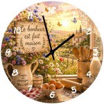 Horloge Cuisine Campagne Le Bonheur est Fait Maison 29 cm