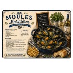 Planche Verre Recette Moules Marini�res 29 x 20 cm