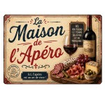 Planche Verre La Maison de l'Ap�ro Vin et Charcuterie 29x20 c
