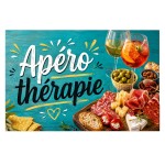 Plaque M�tal Ap�ro Th�rapie D�co Cuisine Bar 30 x 20 cm