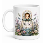 Mug poup�e russe libellules 350 ml