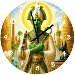 Horloge murale en verre �gypte antique Osiris 29 cm