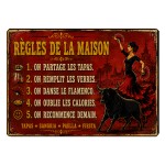 Planche en verre Espagne tapas et r�gles de la maison 29 x 20 cm